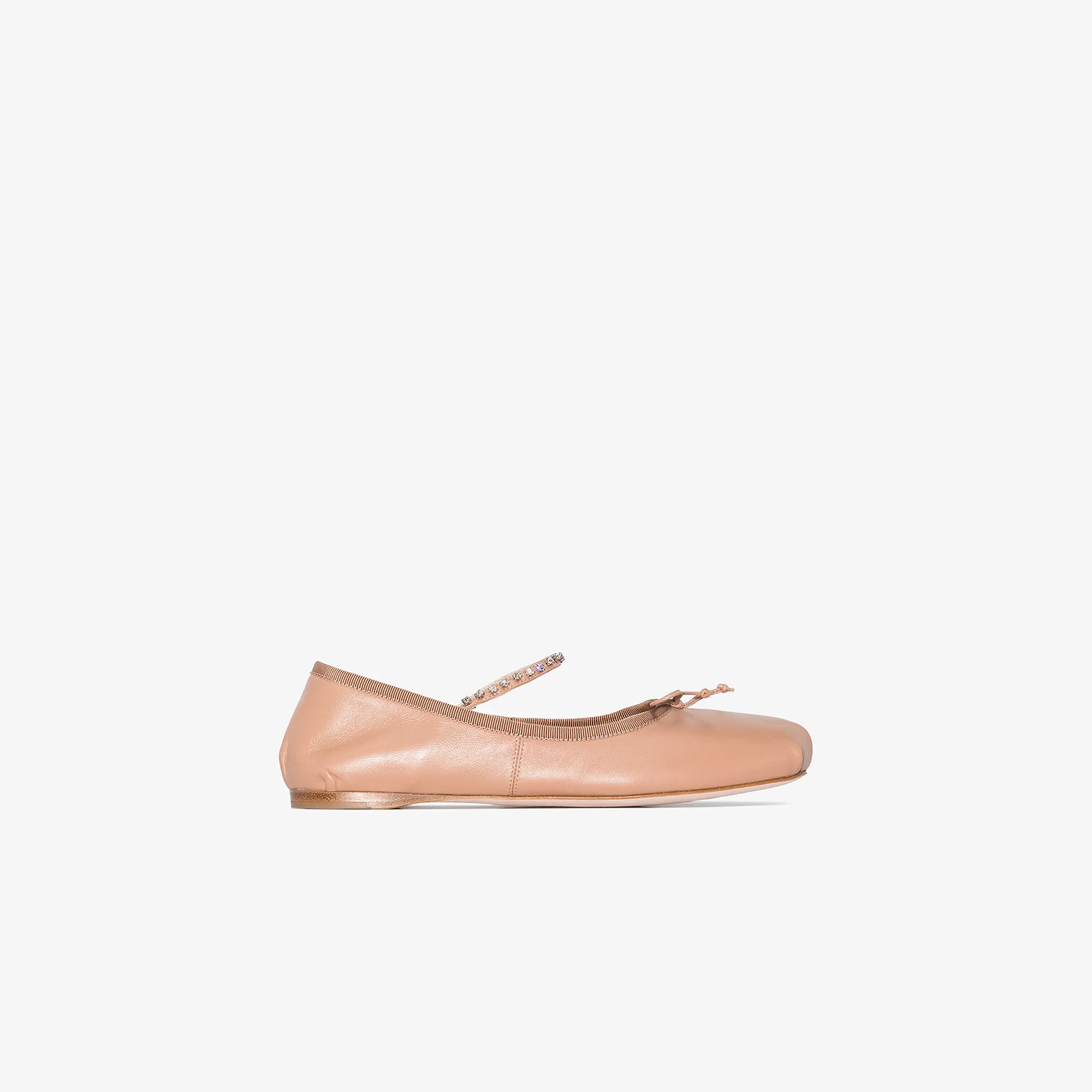 miu miu leather ballet flats