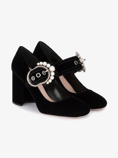 miu miu black mary janes