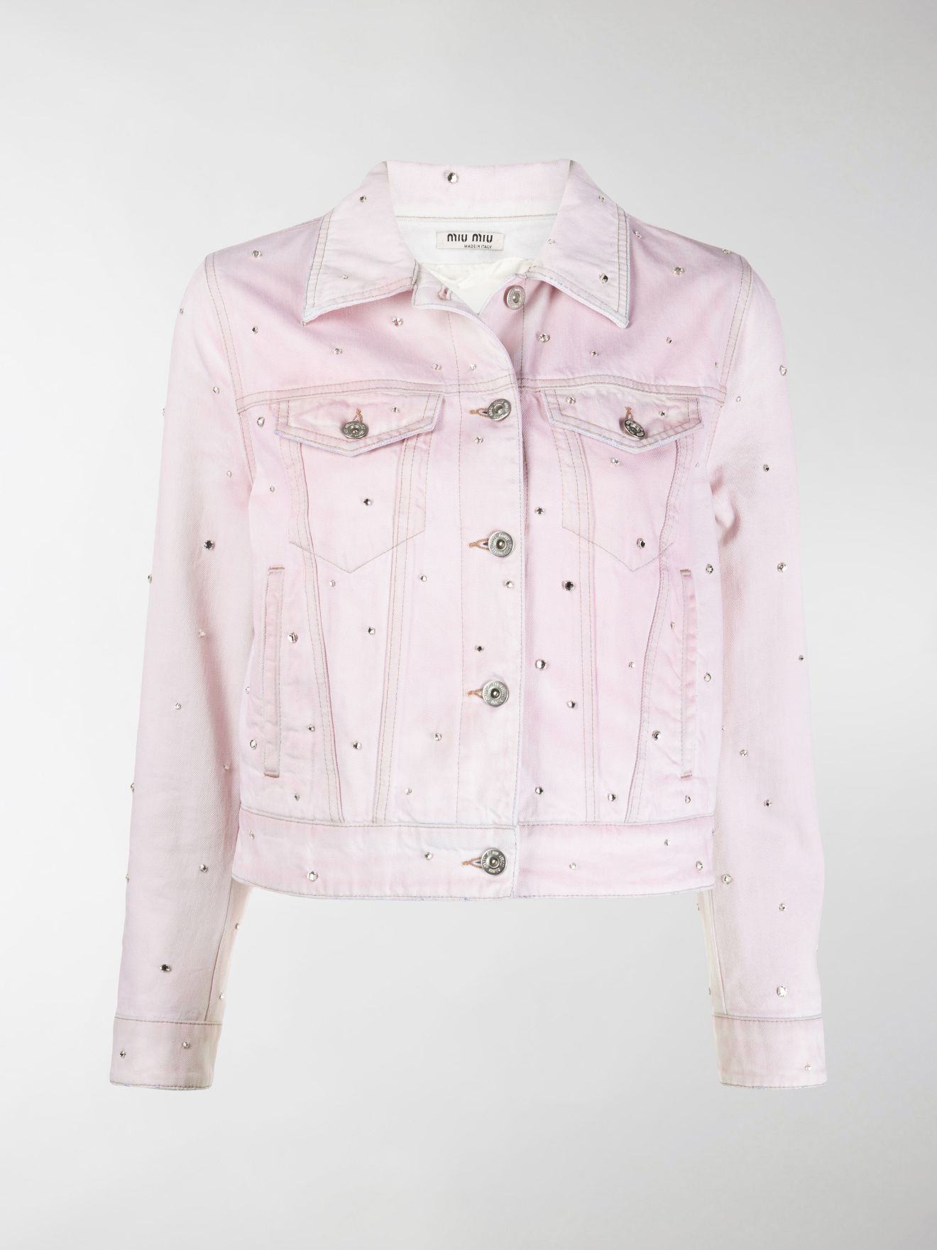 pink colour jeans jacket