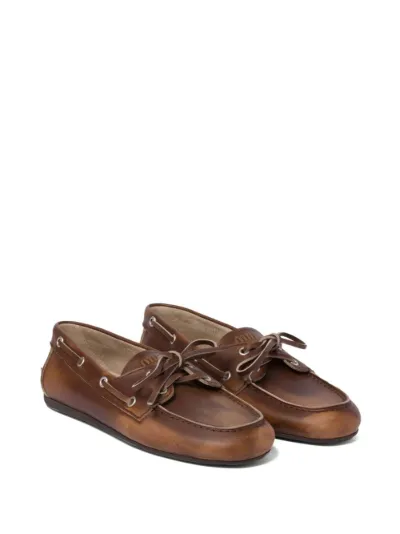Miu Miu bleached leather loafers | Eraldo.com US