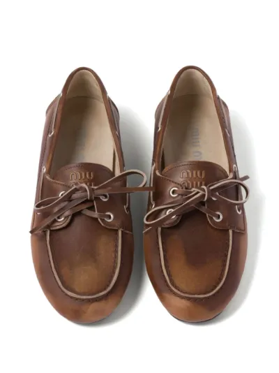 VIP【関税送料無料】希少 Miu Miu Suede Calf Leather Loafers Miu Miu Black Leather Loafers | italist