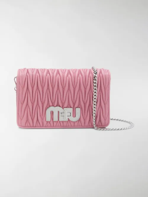 Miu Miu - Borsa trapuntata con logo Miu