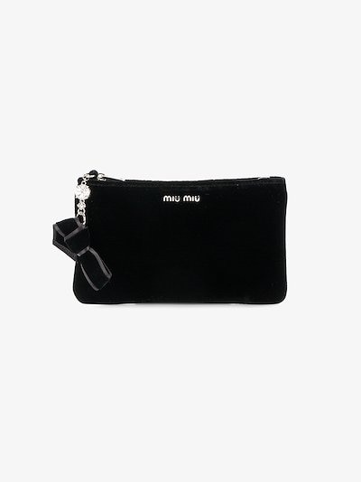 Miu Miu bow and crystal pouch | Browns