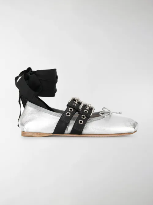 Miu Miu - Buckled ballet flats