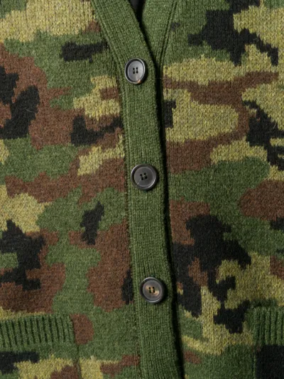 miu miu camo cardigan