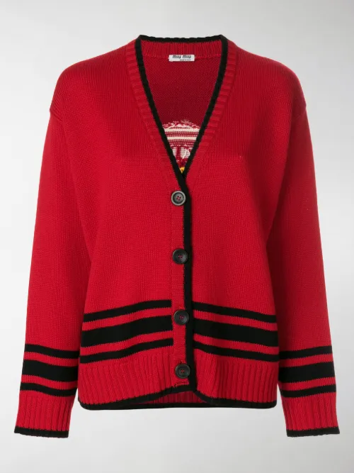 Miu Miu - Cardigan con motivo ufo