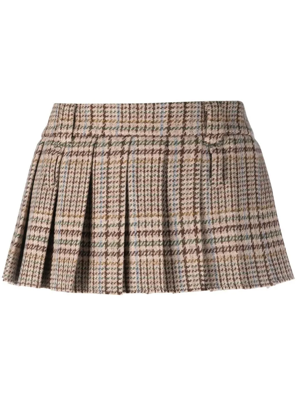 Miu Miu check-pattern pleated skirt | Eraldo.com FR