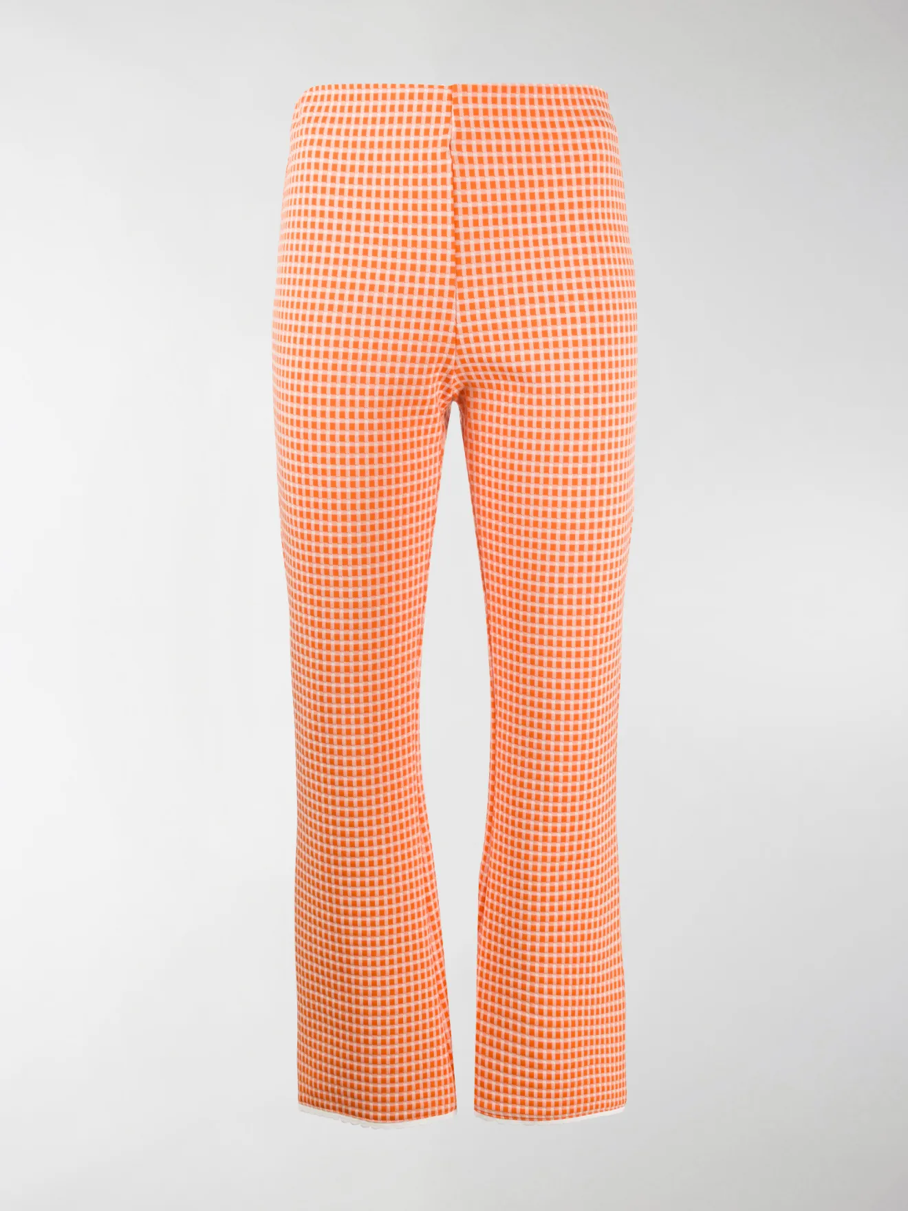 checked flared pants