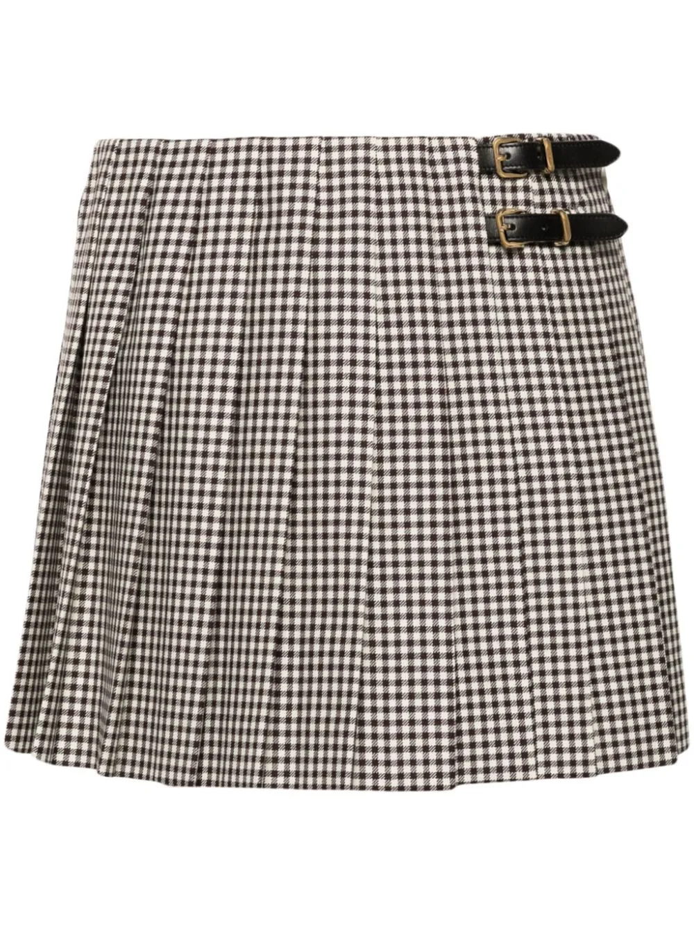 【2024春夏新色】 miu-miu-checked-pleated- スカート