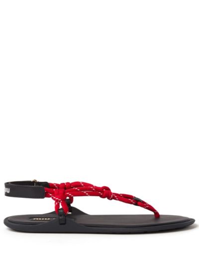 Miu Miu cord-strap leather sandals | Eraldo.com AE