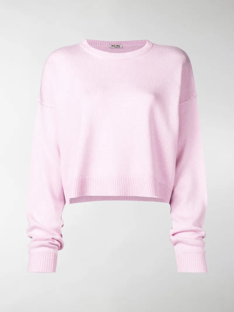 miu miu cropped sweater