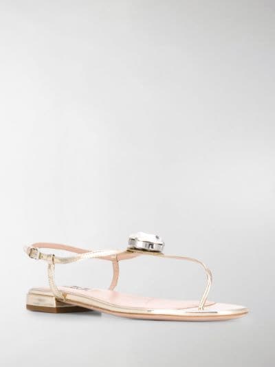 miu miu embellished flats