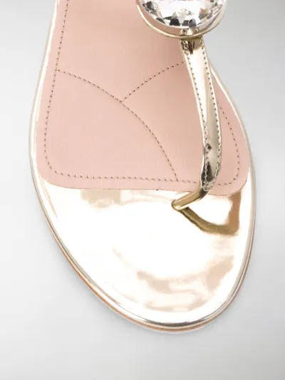 flat crystal sandals