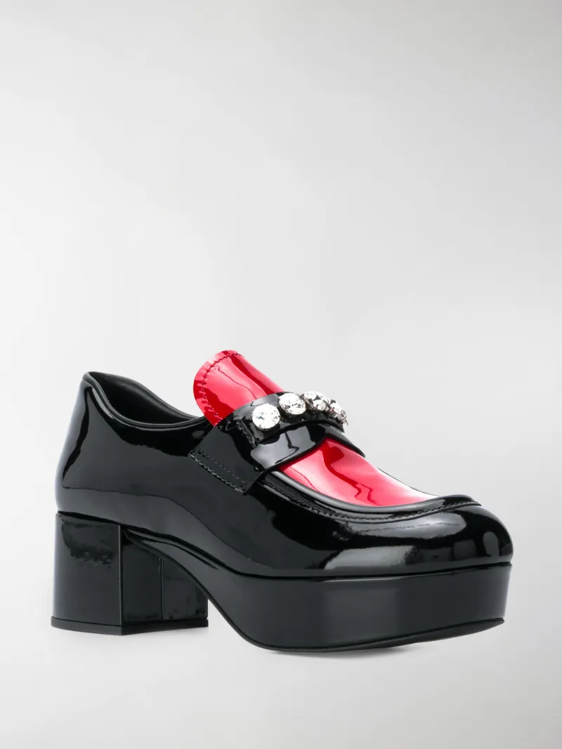 miu miu platform loafers