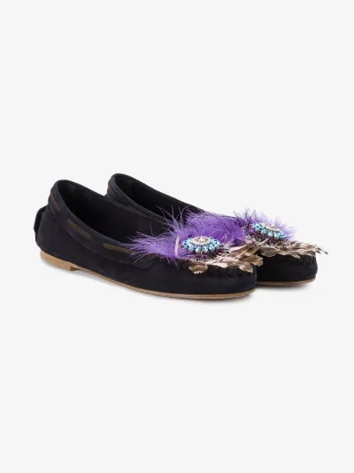 miu miu glitter loafers