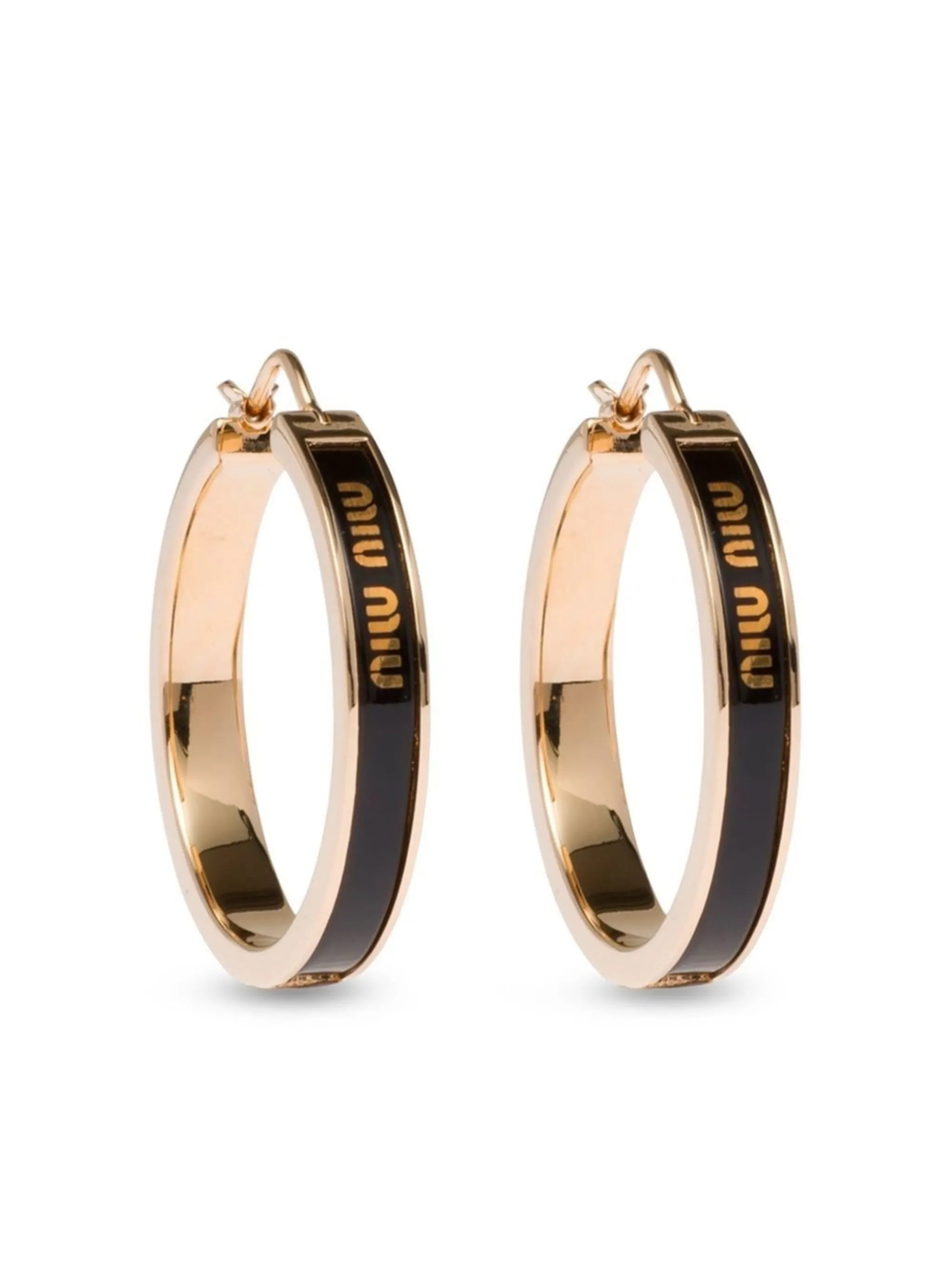 Miu Miu enameled hoop earrings Eraldo WF