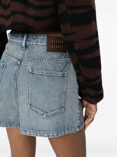 Miu Miu high-waisted denim shorts | Eraldo.com US