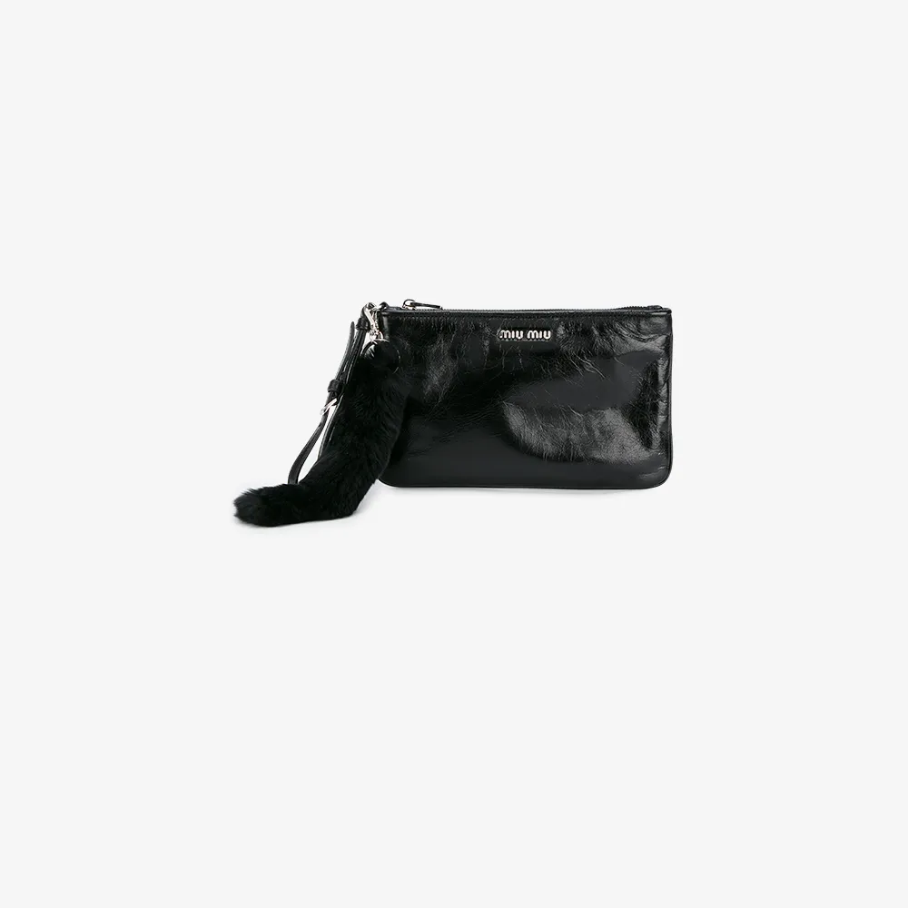 miu miu black clutch bag