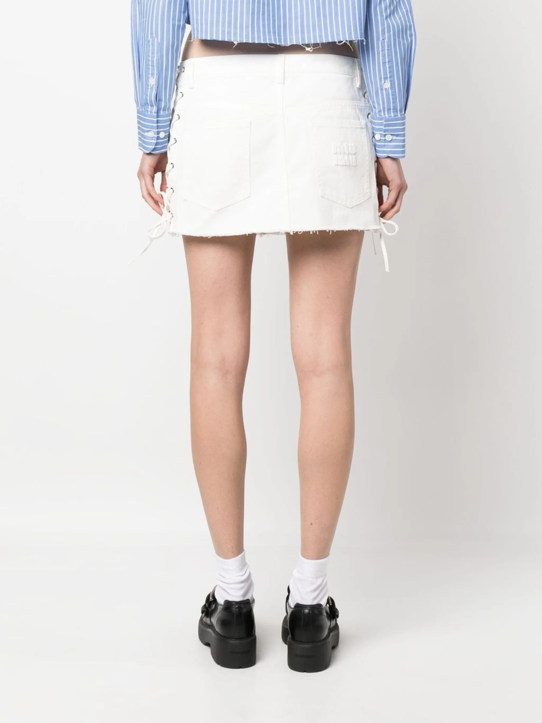 Miu Miu Red Cotton Skirt - Hunt Vintage