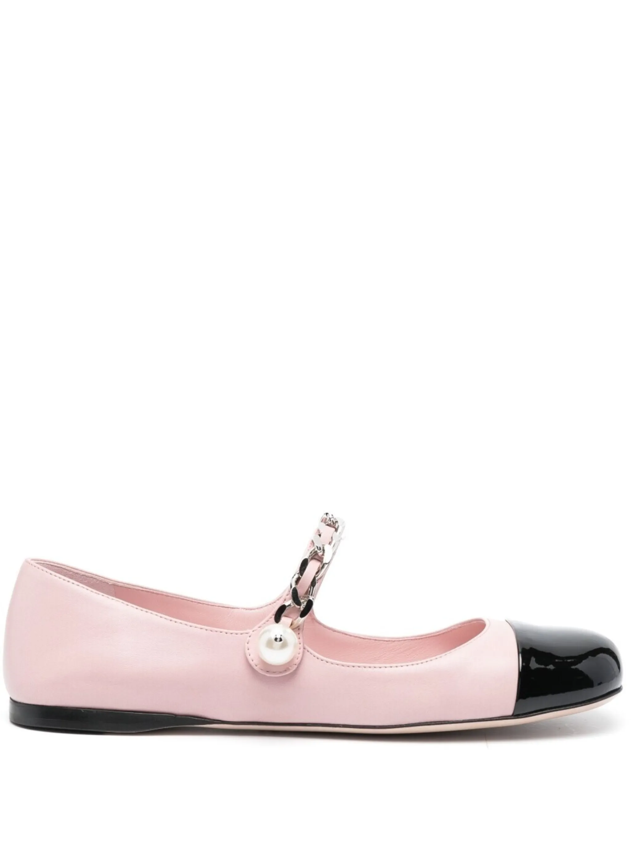 【関税&送料込】Miu Miu Ballerina In Pelle Rosa Miu Miu leather ballerina shoes | Eraldo.com FR
