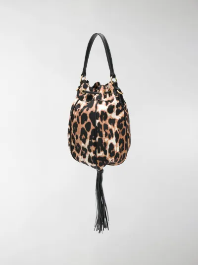 leopard bucket bag