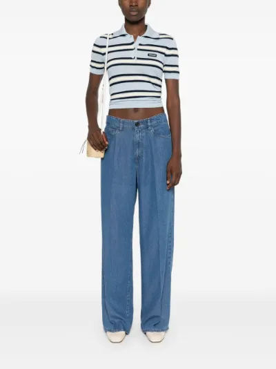 Miu Miu logo-embroidered straight-leg jeans | Eraldo.com HR
