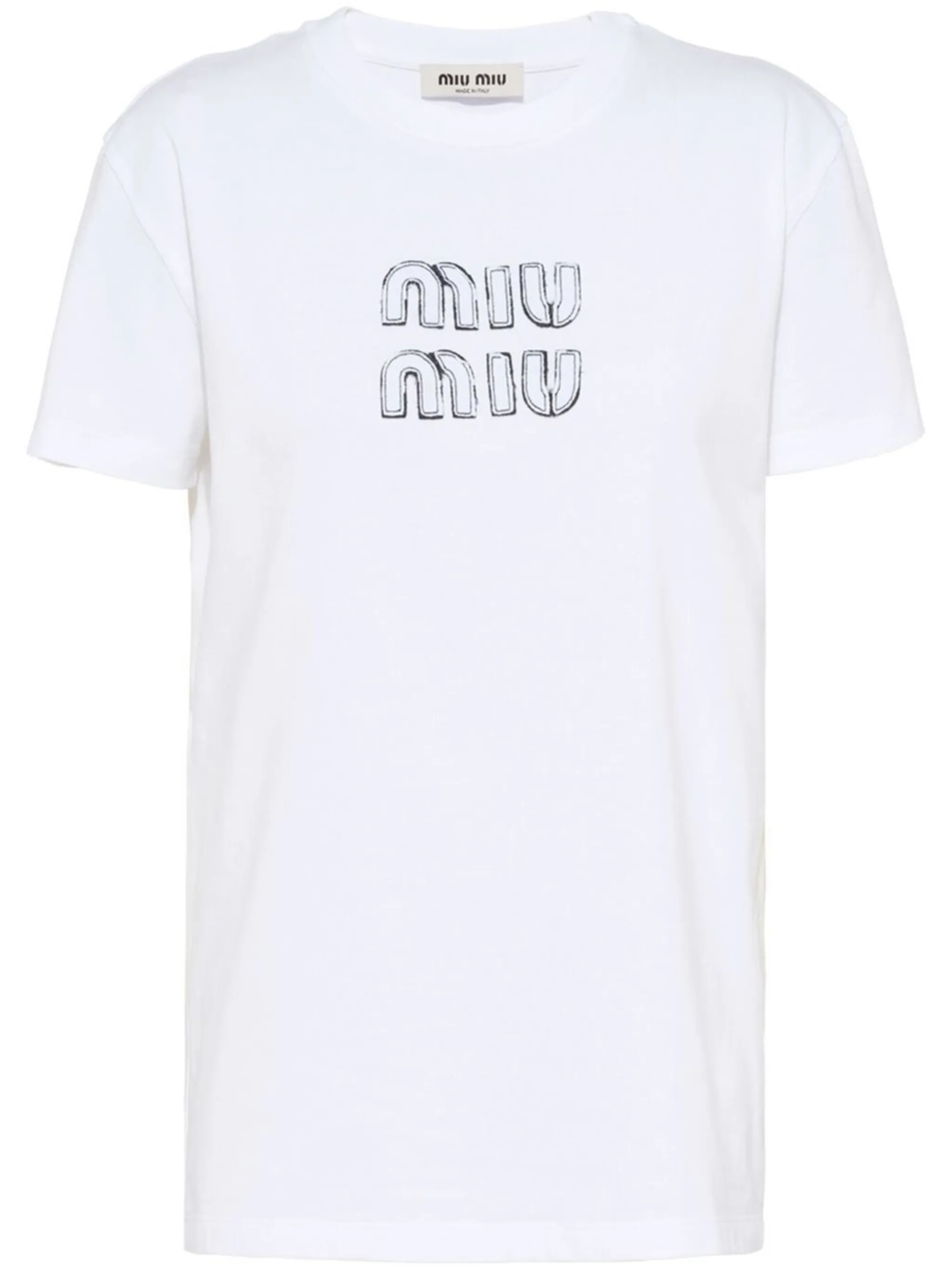 logo-embroidered T-shirt