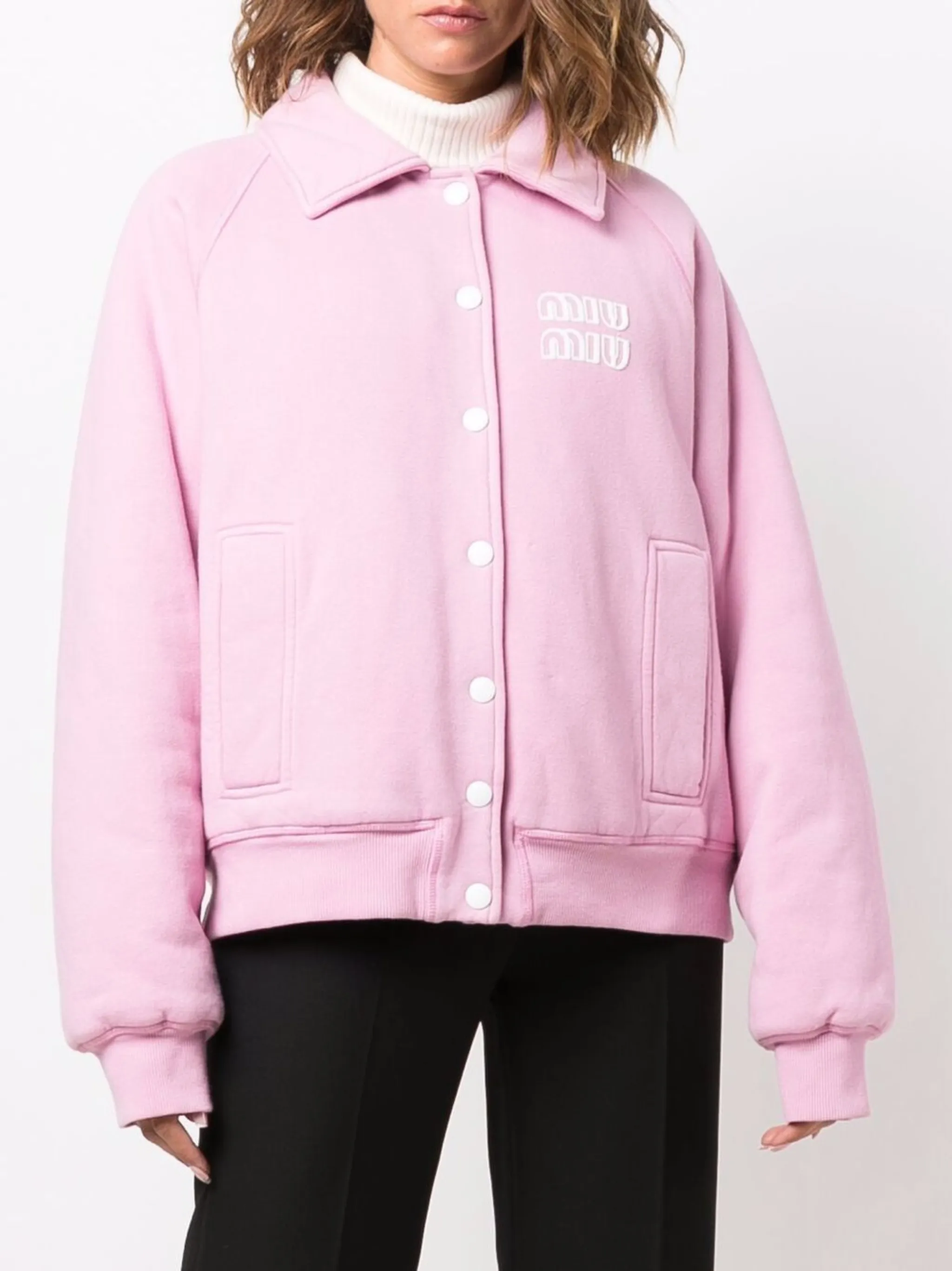 logo-patch bomber-jacket | Miu Miu | Eraldo.com