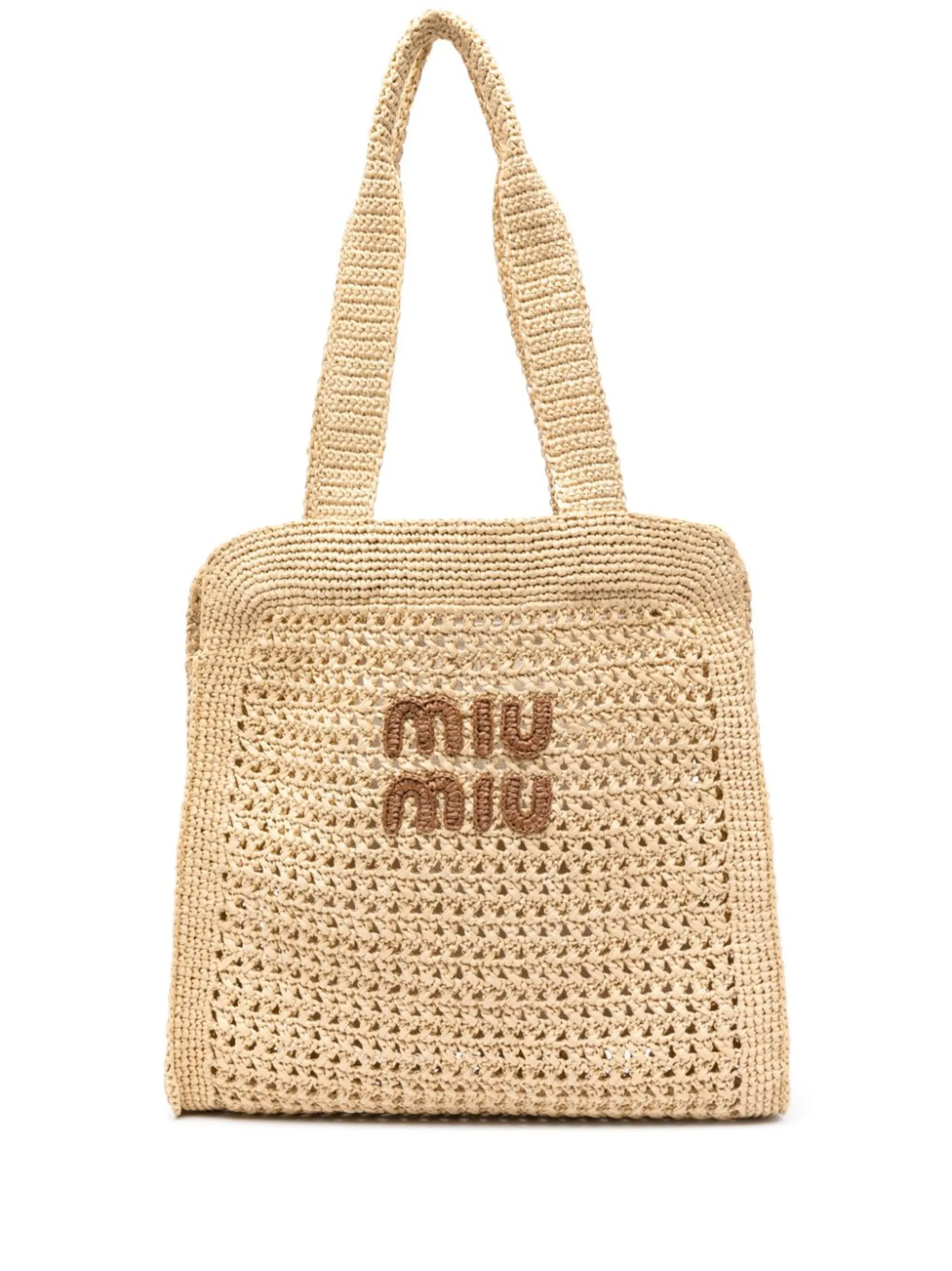 logo-patch crochet bag | Miu Miu | Eraldo.com