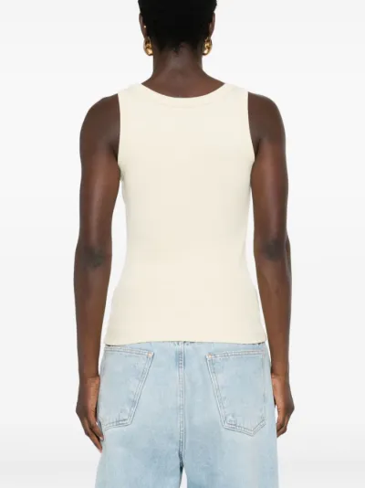 Miu Miu logo-patch ribbed tank top | Eraldo.com US