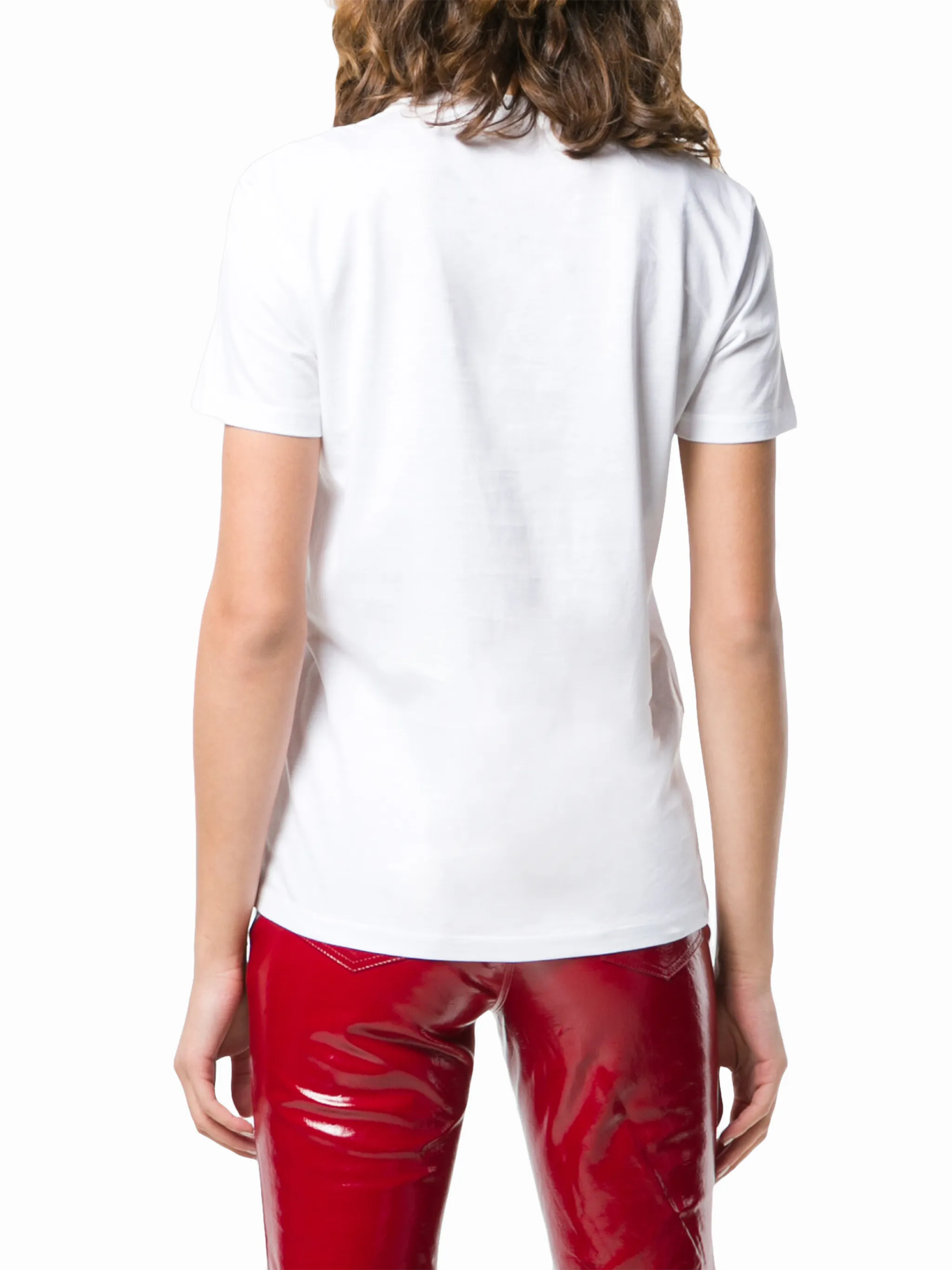 Miu Miu Logo-Print T-Shirt in Red | Lyst