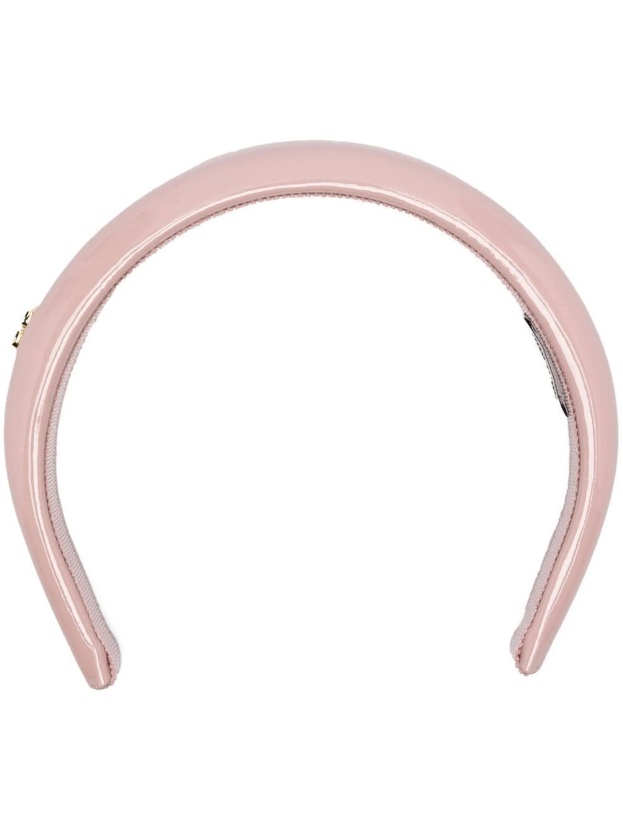 Miu Miu logo-plaque leather headband | Eraldo.com FR