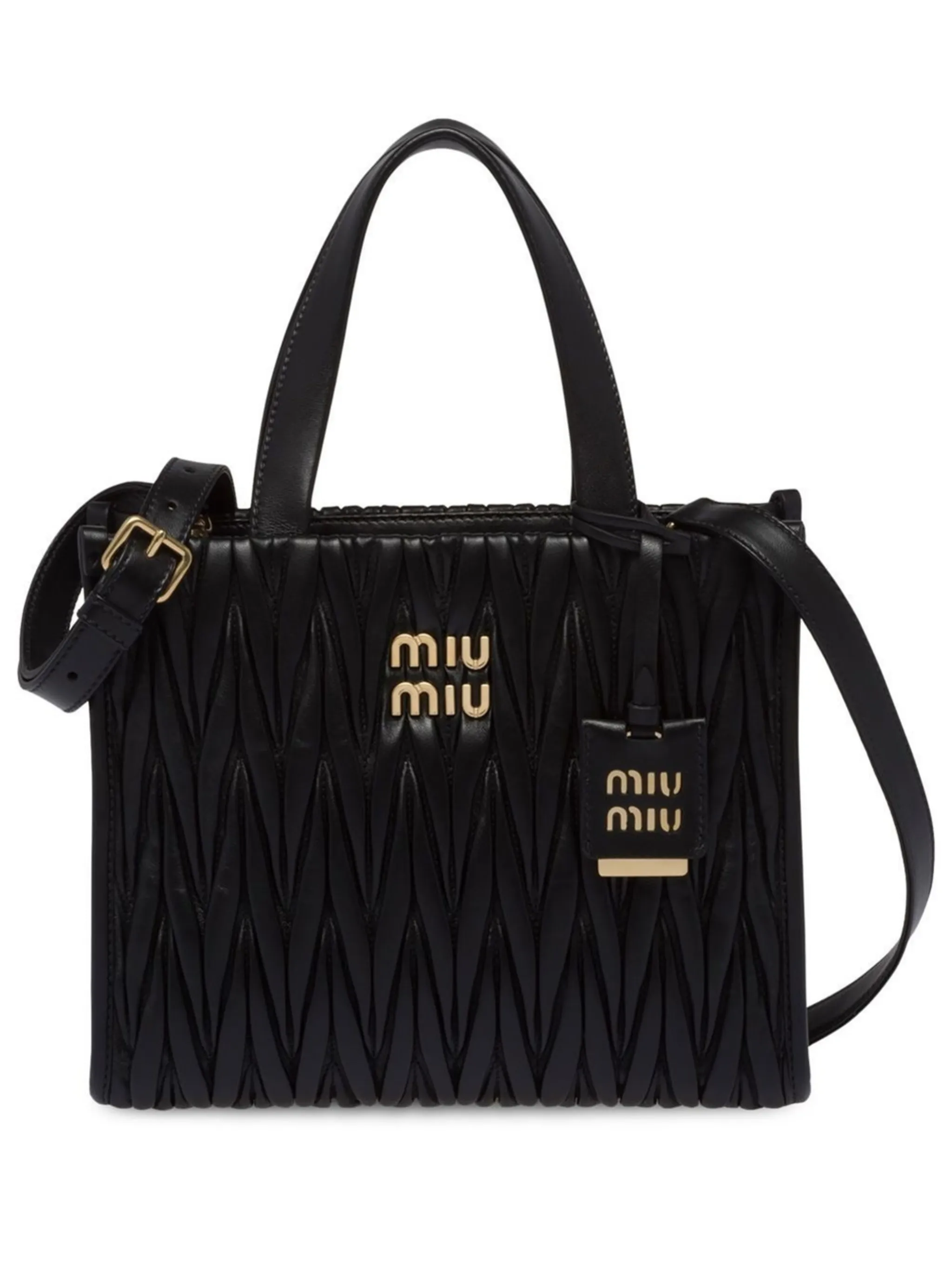 Matelassé leather tote Miu Miu CN