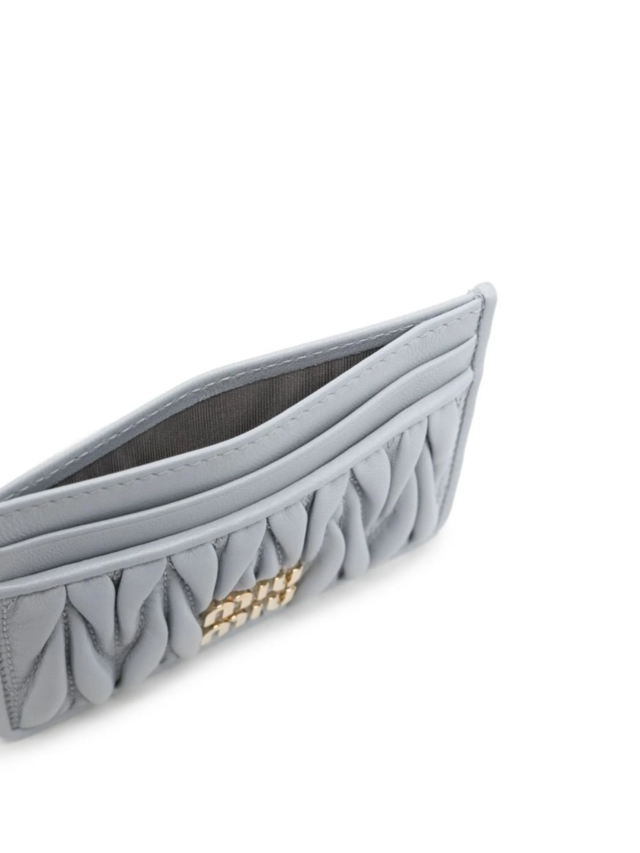 Miu Miu matelassé nappa-leather card holder | Eraldo.com SG