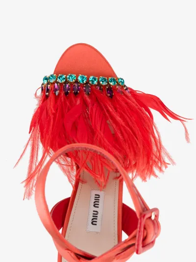 miu miu feather heels