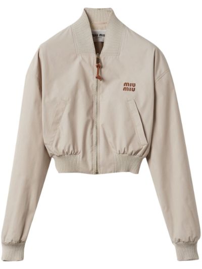 Miu Miu Panama cotton blouson jacket | Eraldo.com UK