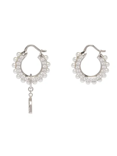 Miu Miu pearl-embellished mismatched earrings | Eraldo.com US