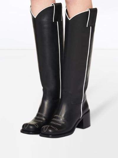 Miu miu hotsell knee high boots