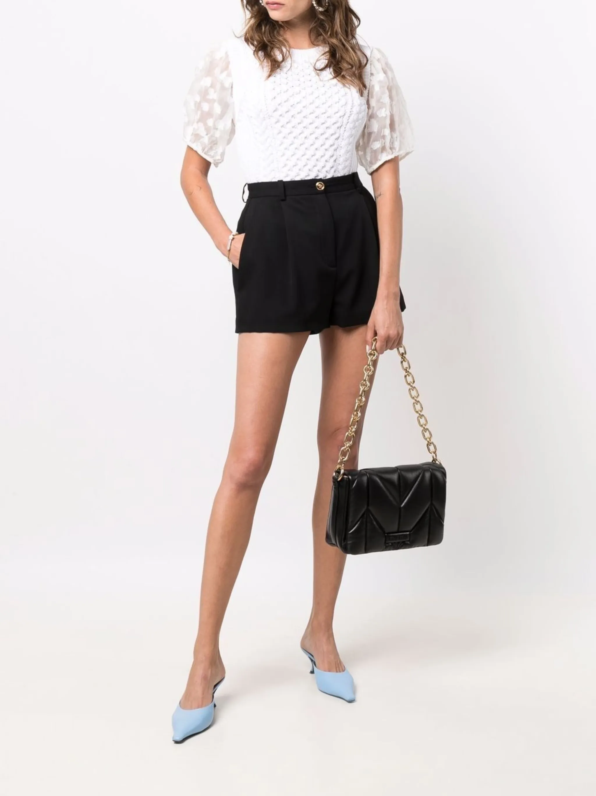 quiltedeffect shoulder bag Miu Miu US