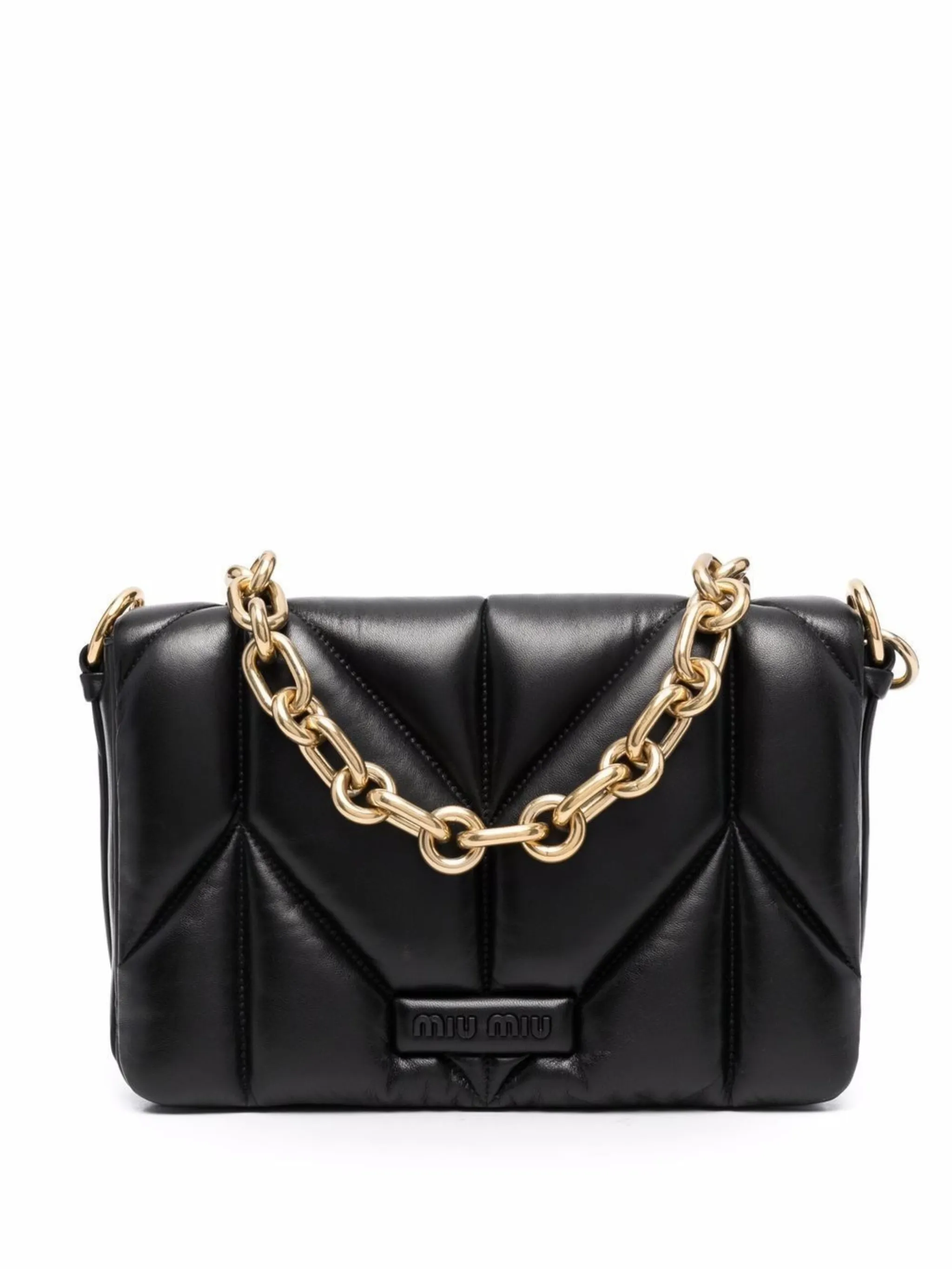 quiltedeffect shoulder bag Miu Miu US