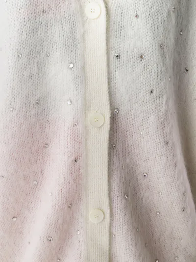 white embellished cardigan
