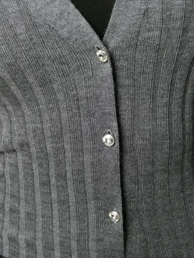 ribbed grey cardigan