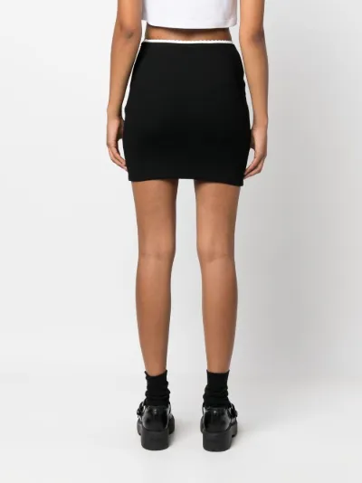 Miu Miu ribbed-knit logo-patch miniskirt | Eraldo.com US Miu Miu ribbed-knit logo-patch miniskirt | Eraldo.com US