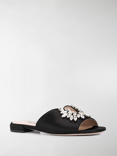 miu miu crystal embellished sandals
