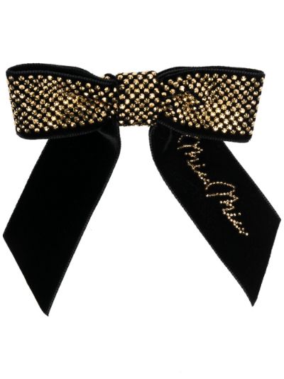 Miu Miu Silk Satin Hair Clip In Black