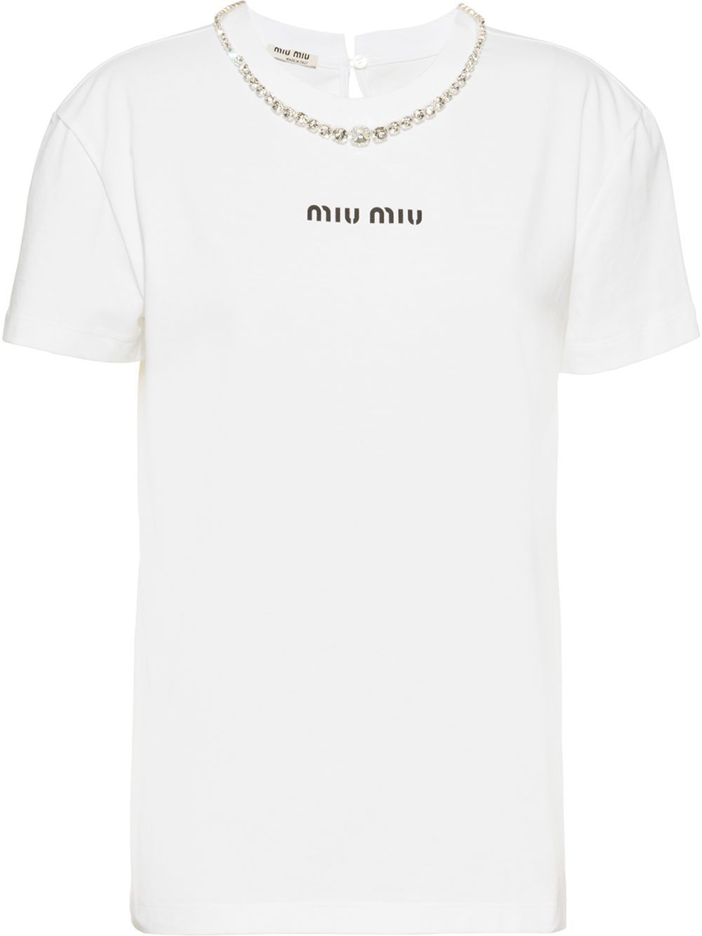 Miu T Shirt A Maniche Corte T Shirt Da Donna T Shirt Firmate Con Perline A  Mano T Shirt Girocollo T Shirt In Cotone Moda Pullover Tee Camicia Casual  Da 101,99 €