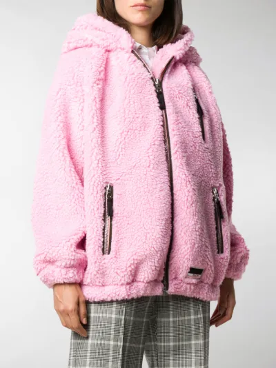 bear tartan fleece hoodie