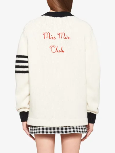 varsity-style cardigan | Miu Miu 