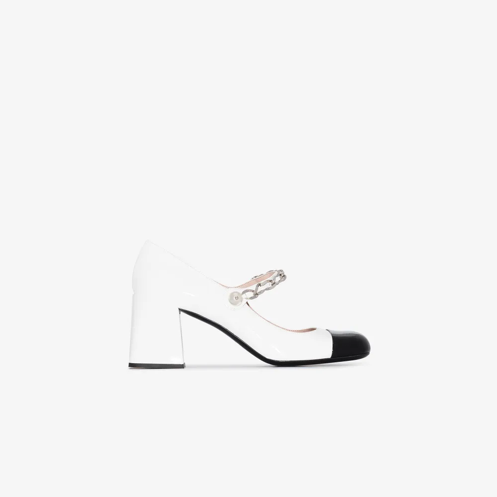 white mary jane pumps
