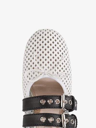 miu miu white flats